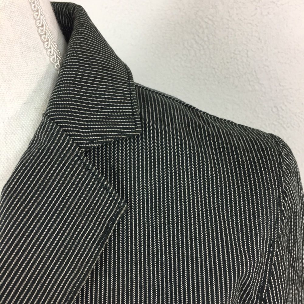 Gap Pinstriped Jacket Button Down Sz 4 Cotton - image 4